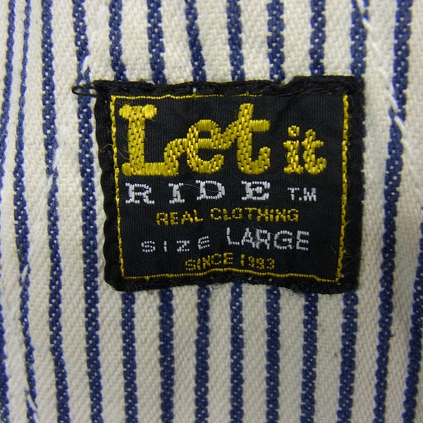 実際に弊社で買取させて頂いたLet it Ride/レットイットライド オーバーオール ヒッコリーの画像 2枚目