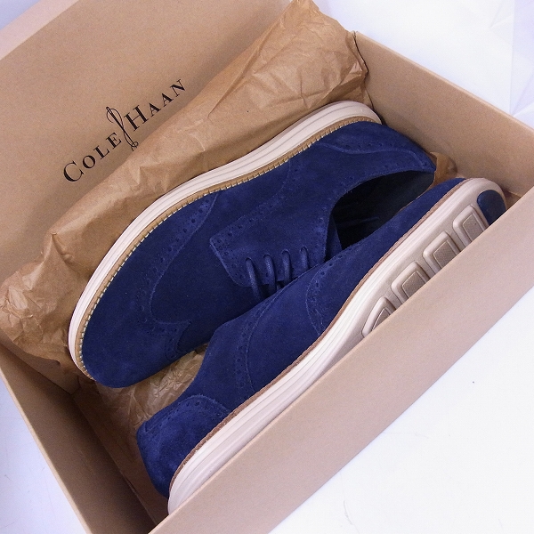 実際に弊社で買取させて頂いたCOLE HAAN/コールハーン ルナグランド ウイングチップ スエードレザー C10227/8.5の画像 6枚目