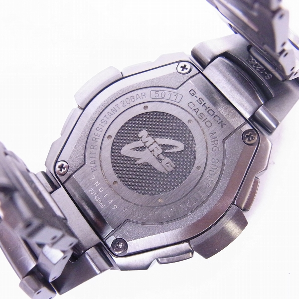 実際に弊社で買取させて頂いたG-SHOCK/Gショック MR-G クロノグラフ 電波ソーラー チタン MRG-8000B-1AJFの画像 4枚目
