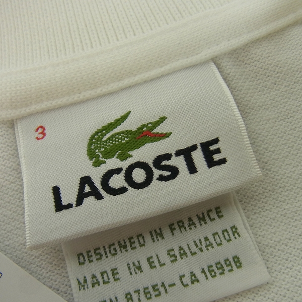 実際に弊社で買取させて頂いた【未使用】LACOSTE/ラコステ ポロシャツ/3の画像 2枚目