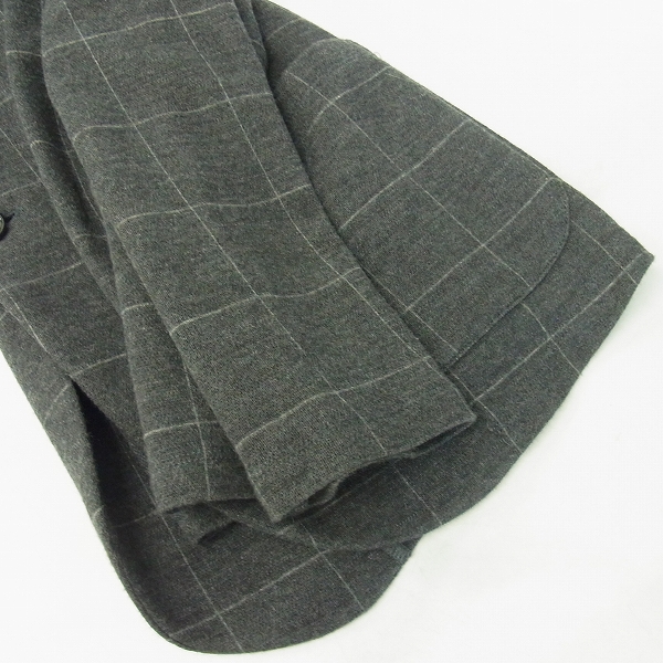 実際に弊社で買取させて頂いたVALLIS by FACTOTUM/ファクトタム ブロックチェック ジャケット/スウェット/パンツ セットアップ/46の画像 6枚目