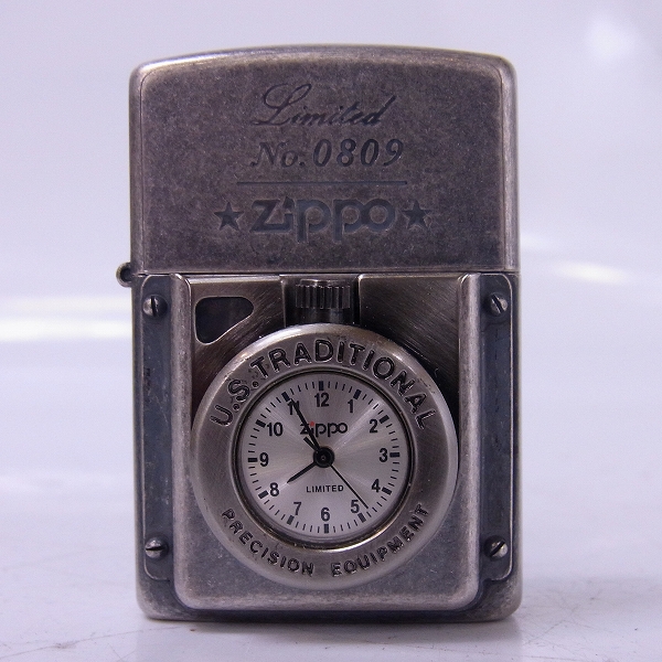 ZIPPO/ジッポー タイムライト/時計付き リミテッド No.0809 1996年製の 