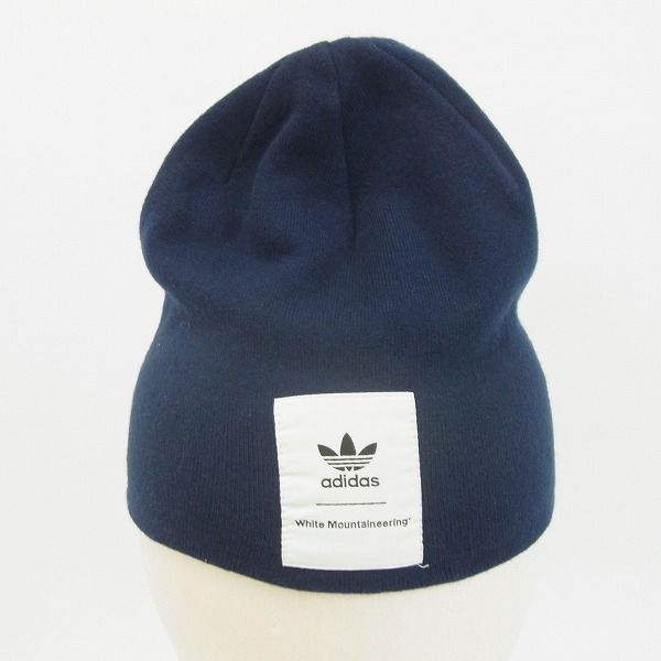 実際に弊社で買取させて頂いたadidas By White Mountaineering/アディダス ロゴプリント ビーニー ネイビーの画像 3枚目