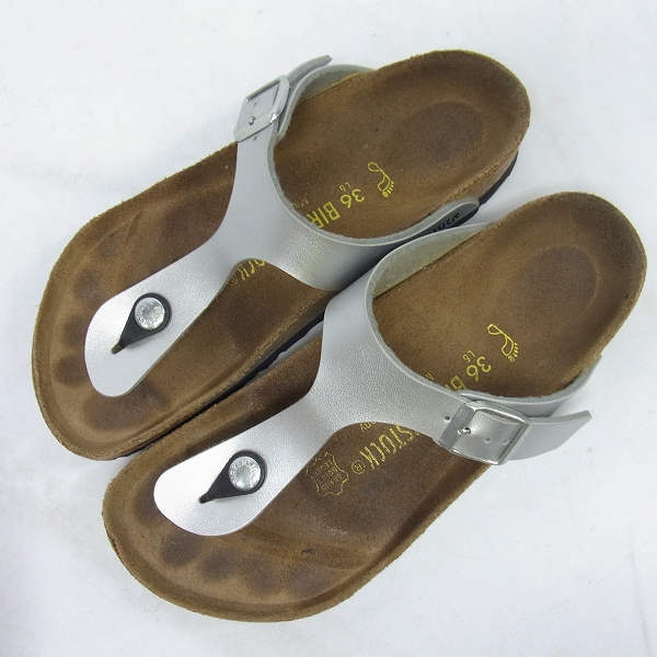 実際に弊社で買取させて頂いた【観賞用】BIRKENSTOCK/ビルケンシュトック RAMSES/ラムゼス サンダル L5 メタリックシルバー 36の画像 4枚目