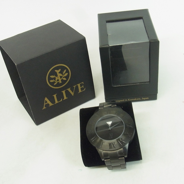 実際に弊社で買取させて頂いたALIVE ATHLETICS/アライブアスレティ 腕時計 クオーツ hhat578 ブラックの画像 6枚目