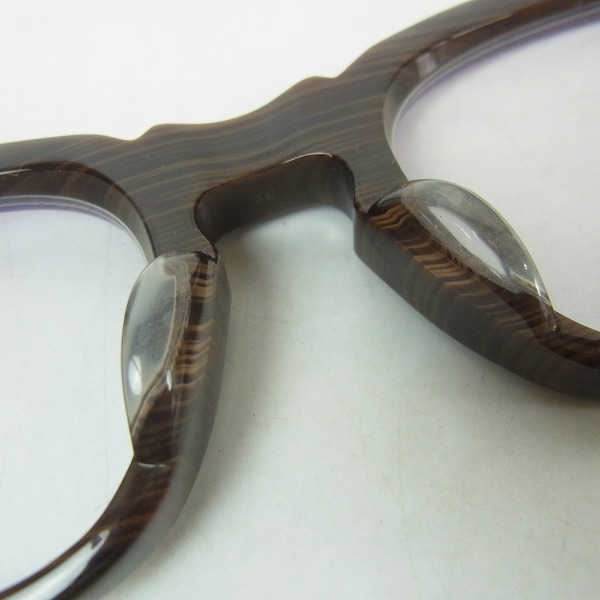 実際に弊社で買取させて頂いた白山眼鏡店/ハクサンメガネ フルリム/木目調 眼鏡/メガネフレームの画像 2枚目