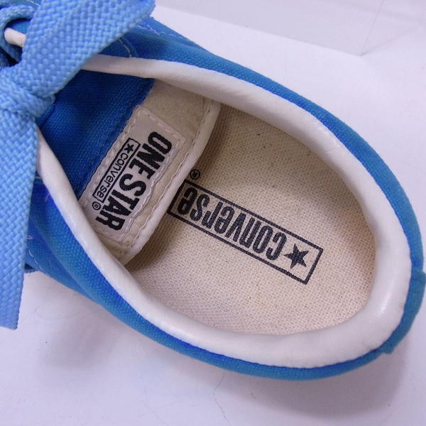 実際に弊社で買取させて頂いたCONVERSE/コンバース ONE STAR/ワンスター キャンバス/ブルー 1C175/27の画像 4枚目