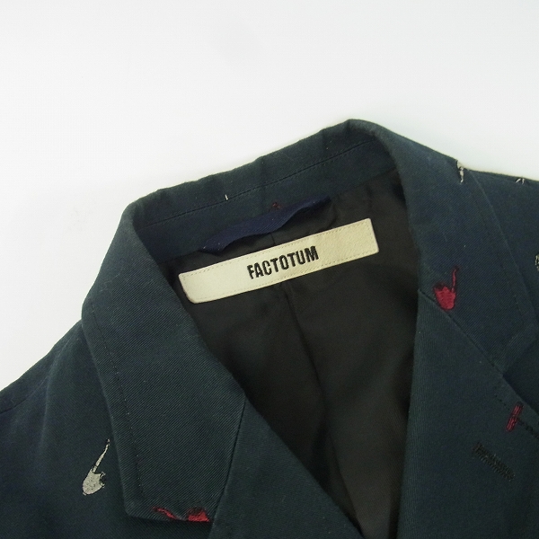 実際に弊社で買取させて頂いたFACTOTUM/ファクトタム 総柄 2Bテーラードジャケット/46の画像 5枚目