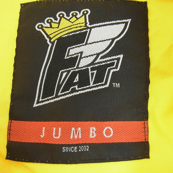 実際に弊社で買取させて頂いたFAT/エフエーティー ナイロンパーカー イエロー/JUMBOの画像 2枚目