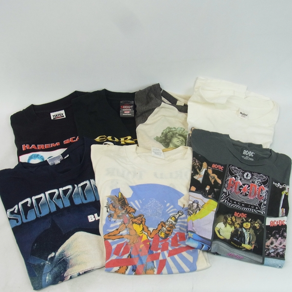 実際に弊社で買取させて頂いたScorpions/エアロスミス/AC/DC等 バンドTシャツ 計7点セット