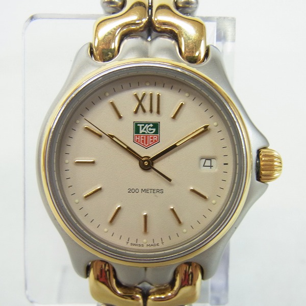 実際に弊社で買取させて頂いたTAG HEUER/タグホイヤー セルシリーズ プロフェッショナル コンビ ボーイズ クオーツ 腕時計/S05.013M【動作未確認】