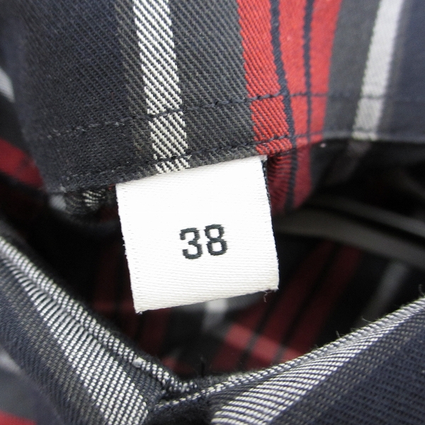 実際に弊社で買取させて頂いたGIVENCHY/ジバンシー クロスパネルチェックコットン長袖シャツ/38の画像 3枚目