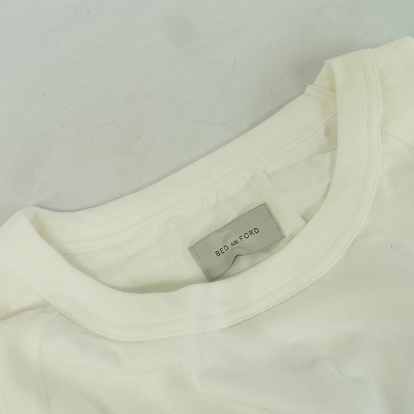 実際に弊社で買取させて頂いたBED J.W. FORD/ベッドフォード ラグラン レイヤードカットソー ホワイト 16SS-B-CS08/1の画像 5枚目