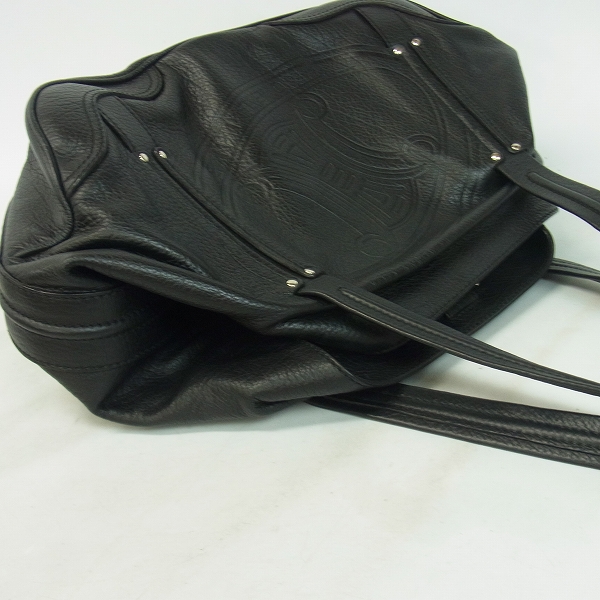 実際に弊社で買取させて頂いたCELINE/セリーヌ 型押し ファントム スクエアハンドバッグ/トートバッグ ブラック 160583IGRの画像 2枚目