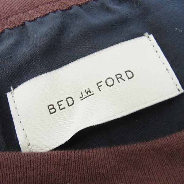 実際に弊社で買取させて頂いたBED J.W. FORD/ベッドフォード ラグラン レイヤードカットソー バーガンディ 16SS-B-CS08/1の画像 2枚目