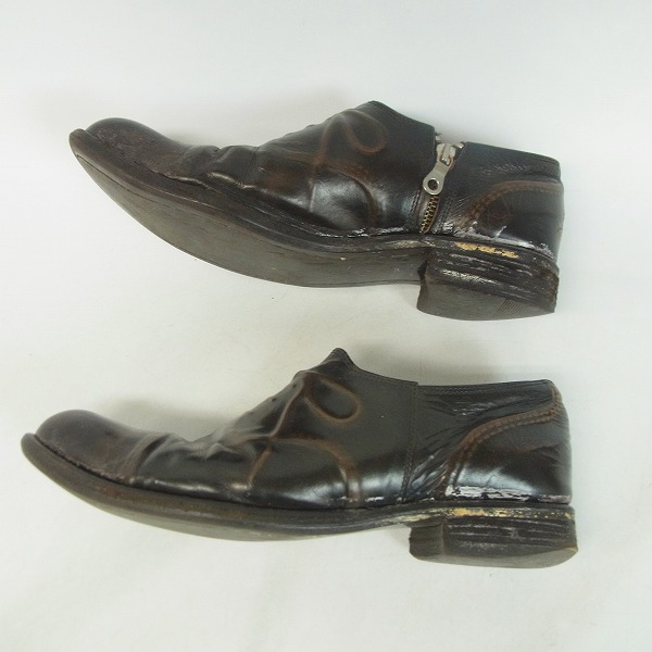 実際に弊社で買取させて頂いたMIHARA YASUHIRO/ミハラヤスヒロ 炙り出しサイドジップシューズ/26の画像 3枚目