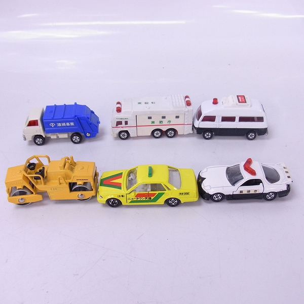 実際に弊社で買取させて頂いたトミカ スーパーアンビュランス/マツダ RX-7 パトロールカー/ダイナパック CC21等 赤箱/赤ロゴ 中国製 6点セット の画像 3枚目