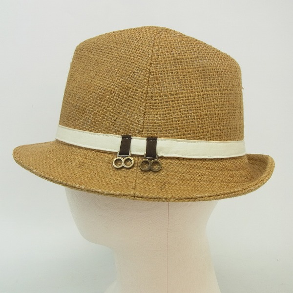 実際に弊社で買取させて頂いたCA4LA/カシラ リネンハット/中折ハット/ストローハット/Mの画像 2枚目