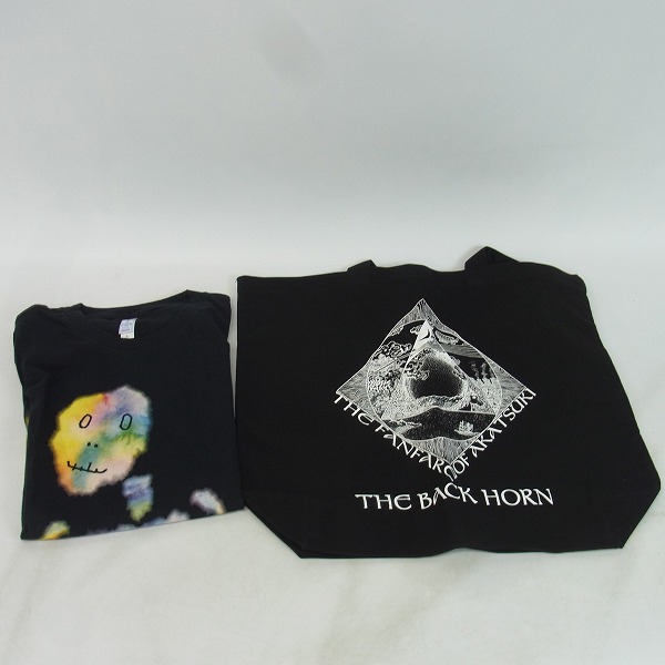 実際に弊社で買取させて頂いたTHE BACK HORN/ザ・バックホーン 暁のファンファーレバッグ/バンドTシャツ 計2点セット