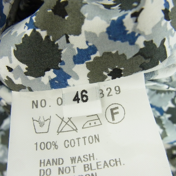 実際に弊社で買取させて頂いたFACTOTUM/ファクトタム フラワー総柄 フード付きシャツ/七分丈パンツ 上下セット/46の画像 3枚目