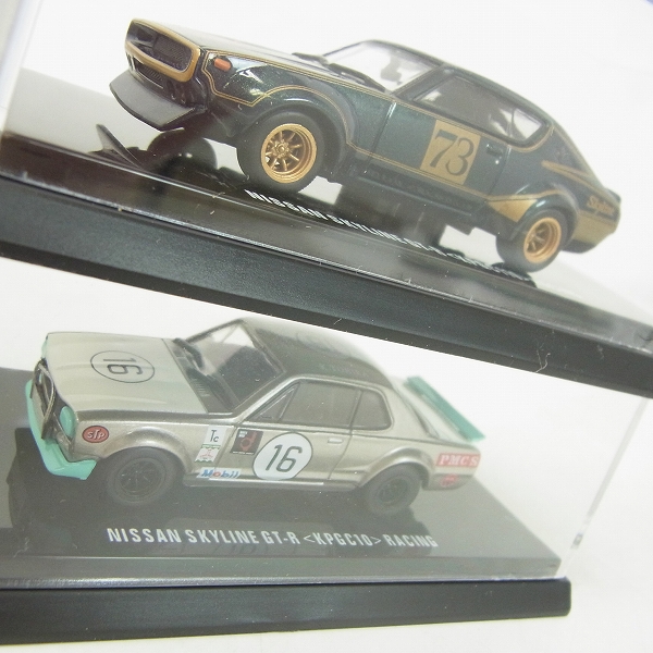 実際に弊社で買取させて頂いた京商 1/43 ニッサン スカイライン 2000GTR レーシング/エブロ ニッサン ローレル SGX等 ミニカー 6点セットの画像 2枚目