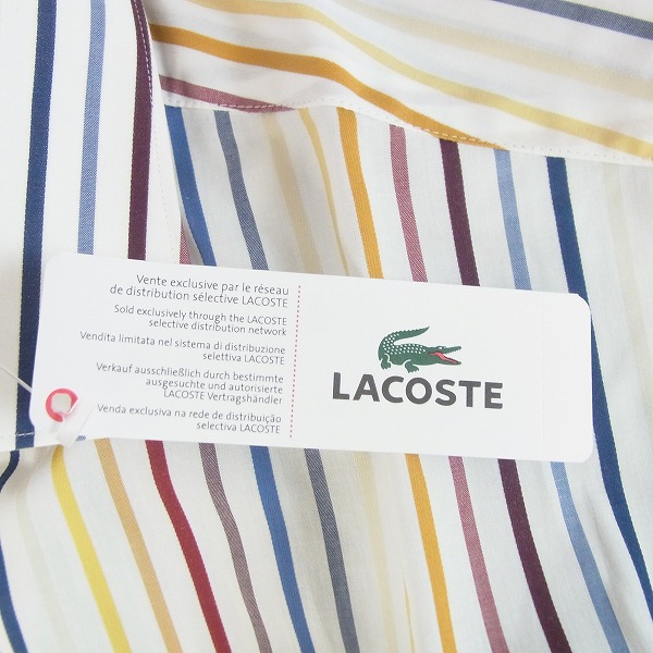 実際に弊社で買取させて頂いたLACOSTE/ラコステ ストライプシャツ 4点セットの画像 3枚目