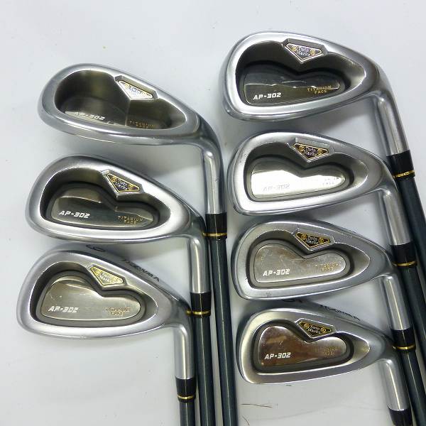 実際に弊社で買取させて頂いた★HONMA/本間ゴルフ アイアン7本セット Twin Marks AP-302 Rフレックスの画像 1枚目