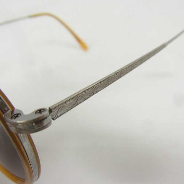 実際に弊社で買取させて頂いたOLIVER PEOPLES/オリバーピープルズ メタルボストンフレームサングラス OV1104/5120 MP-2 雅 の画像 7枚目