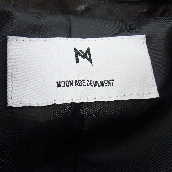 実際に弊社で買取させて頂いた【未使用】Moonage Devilment/ムーンエイジデビルメント 18SS ホースハイド ダブルライダース mjk-0199/46の画像 2枚目