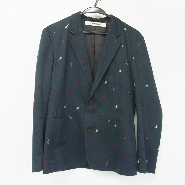 実際に弊社で買取させて頂いたFACTOTUM/ファクトタム 総柄 2Bテーラードジャケット/46