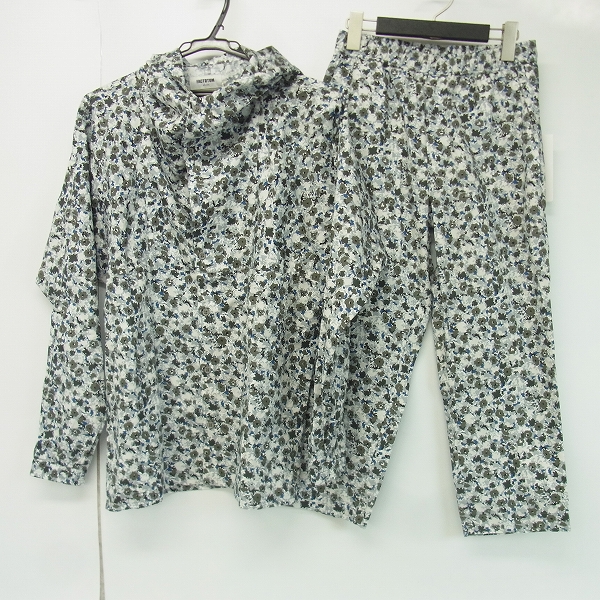 実際に弊社で買取させて頂いたFACTOTUM/ファクトタム フラワー総柄 フード付きシャツ/七分丈パンツ 上下セット/46