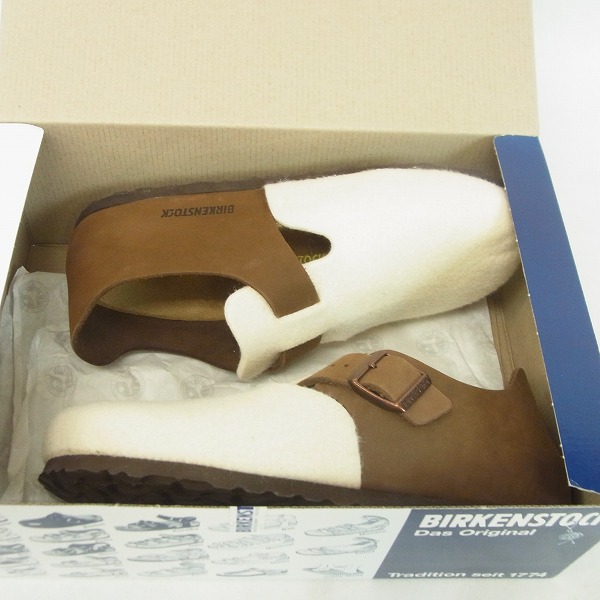 実際に弊社で買取させて頂いたBIRKENSTOCK LONDON /ビルケンシュトック ロンドン ブラウン/アイボリー166573/25の画像 7枚目