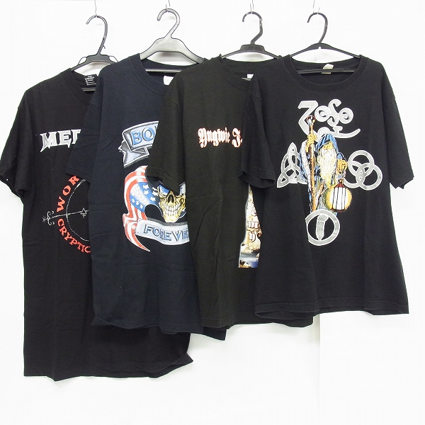 実際に弊社で買取させて頂いたMEGADETH/BON JOVI/レッドツェッペリンなど バンドTシャツ 計4点セット