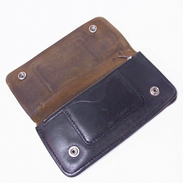 実際に弊社で買取させて頂いたSTOP LIGHT/ストップライト BOOTS LEATHER WALLET LONG WALLET/ロングウォレット クロスコンチョボタンの画像 4枚目