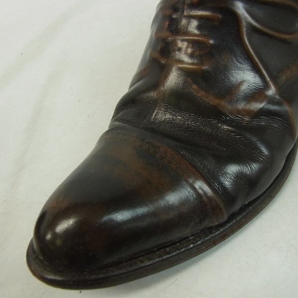 実際に弊社で買取させて頂いたMIHARA YASUHIRO/ミハラヤスヒロ 炙り出しサイドジップシューズ/26の画像 6枚目