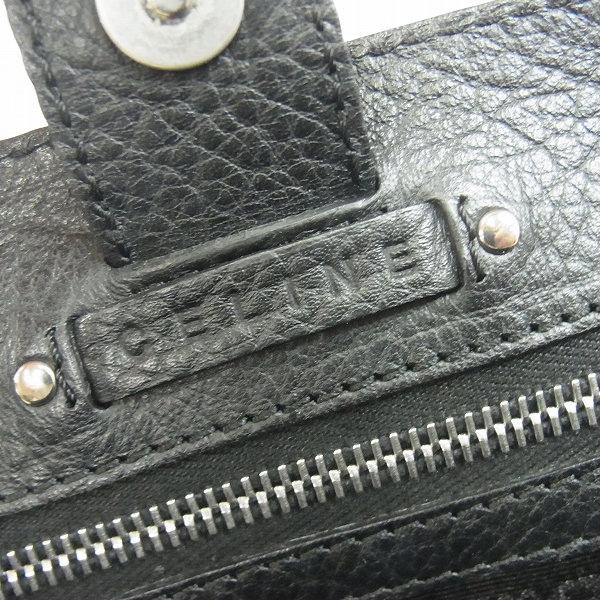 実際に弊社で買取させて頂いたCELINE/セリーヌ 型押し ファントム スクエアハンドバッグ/トートバッグ ブラック 160583IGRの画像 5枚目