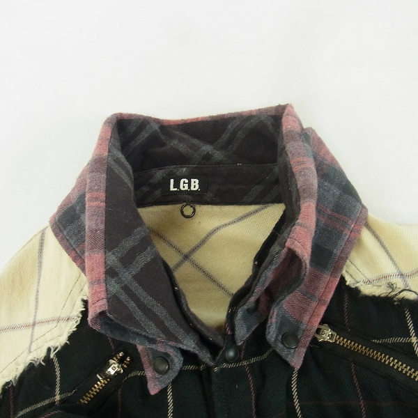 実際に弊社で買取させて頂いたLGB/ルグランブルー ウール混チェックシャツ SHIRT-G/TIPI/M 3405UM 1の画像 5枚目