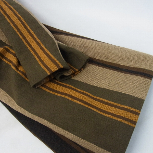 実際に弊社で買取させて頂いたETRO/エトロ ストライプデザイン ウールコート部分レザー/46の画像 6枚目