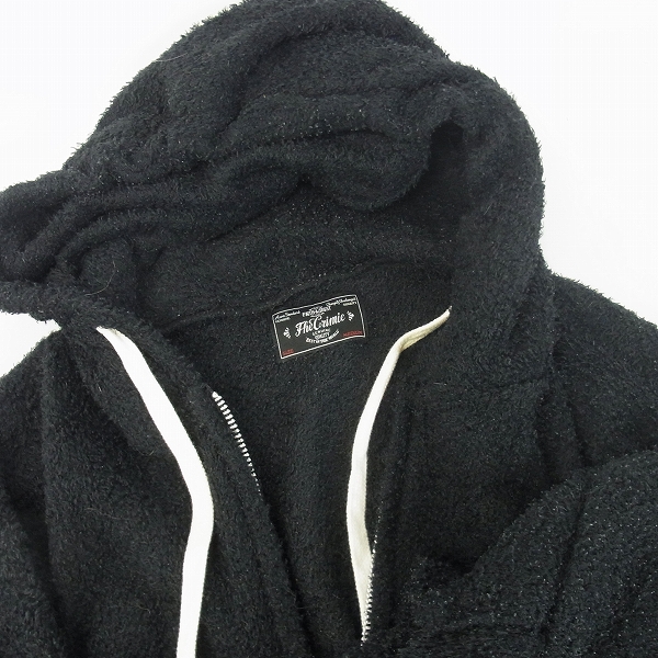 実際に弊社で買取させて頂いたCRIMIE/クライミー パイル地 ジップアップパーカー ブラック Mの画像 4枚目