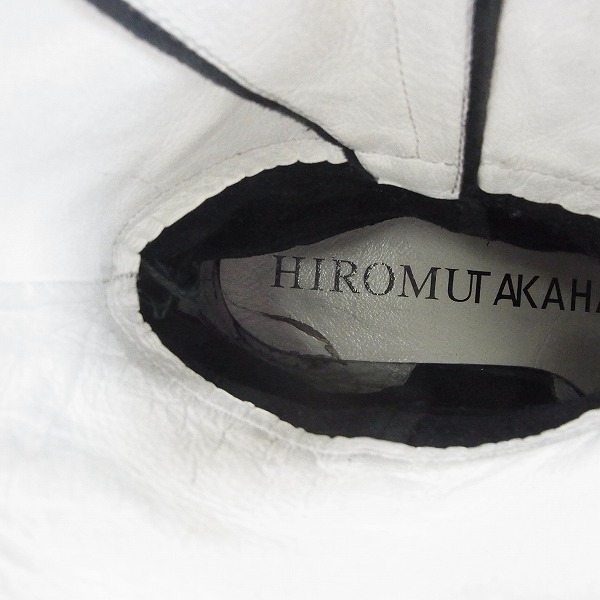 実際に弊社で買取させて頂いたHIROMU TAKAHARA/ヒロムタカハラ ダメージ加工/スタッズ ショートブーツ ブラック/41の画像 4枚目