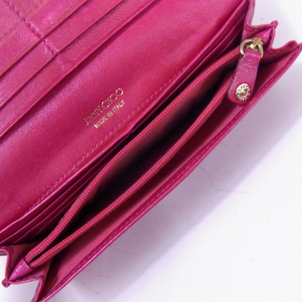 実際に弊社で買取させて頂いたJIMMY CHOO/ジミーチュウ スター スタッズ 長財布の画像 4枚目