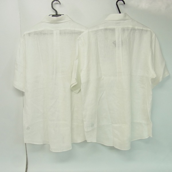 実際に弊社で買取させて頂いた【未使用】Brooks Brothers/ブルックスブラザーズ 半袖 ボタン シャツ ホワイト/XL 2点セットの画像 1枚目