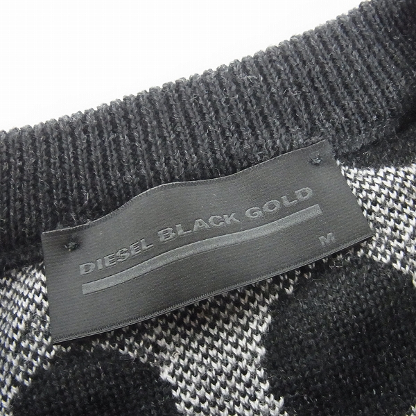 実際に弊社で買取させて頂いたDIESEL BLACK GOLD/ディーゼル ドット クルーネックセーター/Mの画像 2枚目