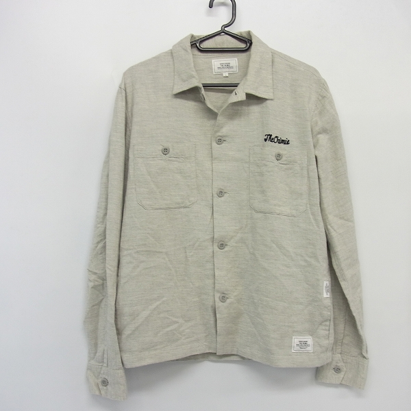 実際に弊社で買取させて頂いたCRIMIE/クライミー オープンカラー 刺繍 長袖シャツ ライトグレー S