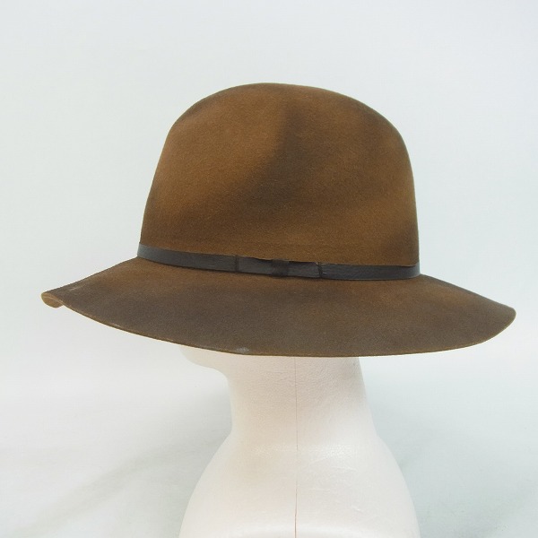 実際に弊社で買取させて頂いたBACKBONE/バックボーン BURNT WIDE BRIM WOOL HAT BB16FW-G14の画像 2枚目