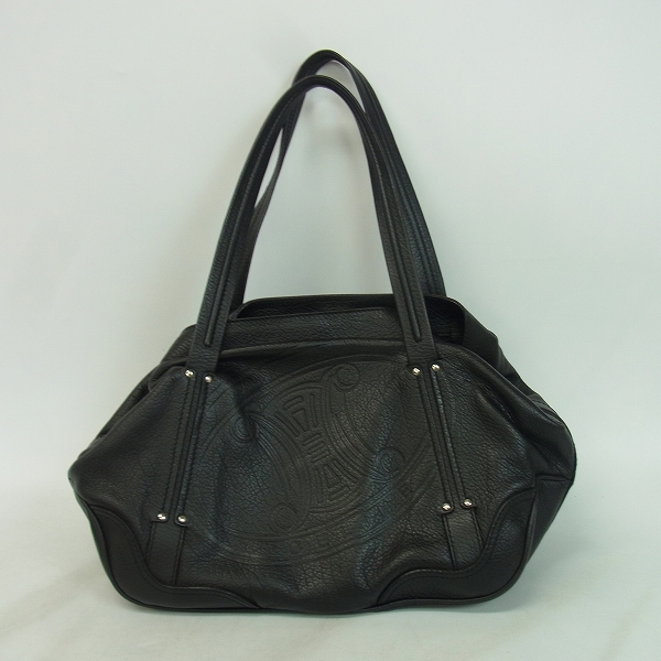 実際に弊社で買取させて頂いたCELINE/セリーヌ 型押し ファントム スクエアハンドバッグ/トートバッグ ブラック 160583IGR