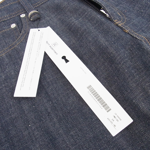 実際に弊社で買取させて頂いた【未使用】uniform experiment/ユニフォームエクスペリメント UNDISCOLORATION  スリムフィット デニム UE-000008/36の画像 7枚目