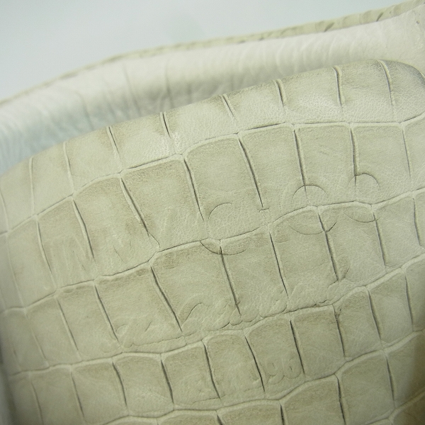 実際に弊社で買取させて頂いたJIMMY CHOO/ジミーチュウ ARGYLE-CRX-WHITESTEEL クロコ型押し/クリスタル ハイカットスニーカー/42の画像 8枚目