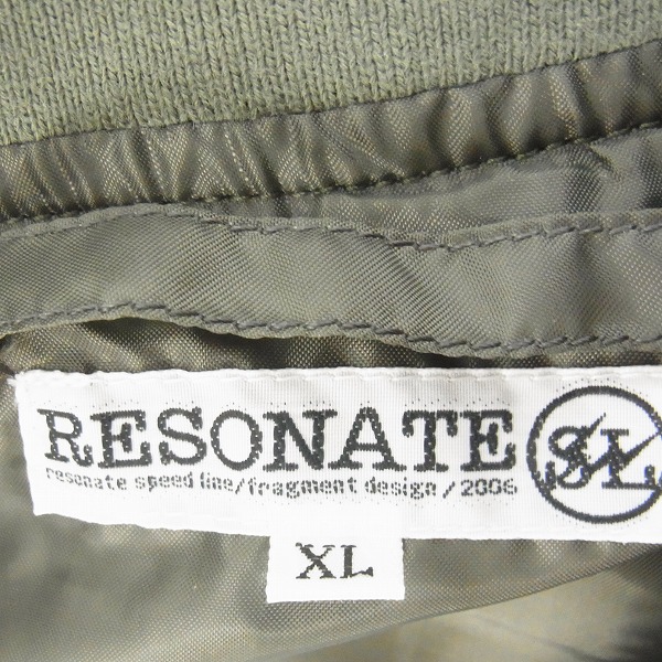 実際に弊社で買取させて頂いたRESONATE×SpeedLine×Fragment Design/リゾネイト×スピードライン×フラグメント MA-1/フライトジャケット/XLの画像 2枚目