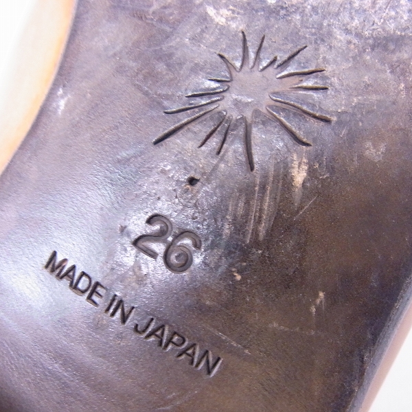 実際に弊社で買取させて頂いたMIHARA YASUHIRO/ミハラヤスヒロ ストレートチップ メダリオン シューズ 26の画像 5枚目